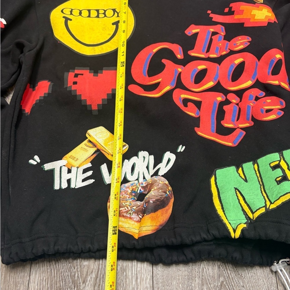 Good boy Black Graphic Sweatshirt with Colorful Prints - Picture 3 of 12